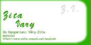 zita vary business card