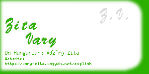 zita vary business card